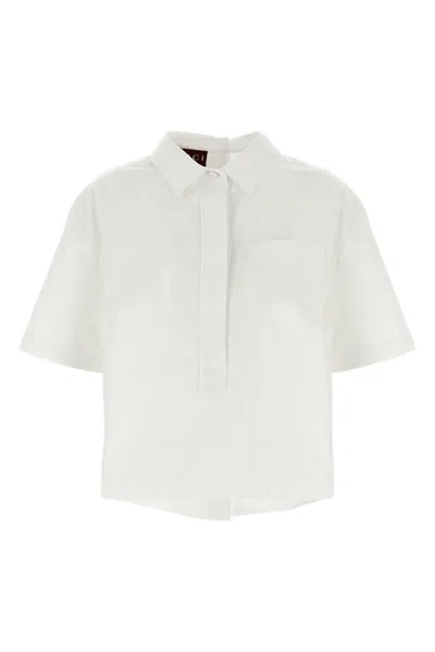 Gucci Shirt With Embossed Logo In White