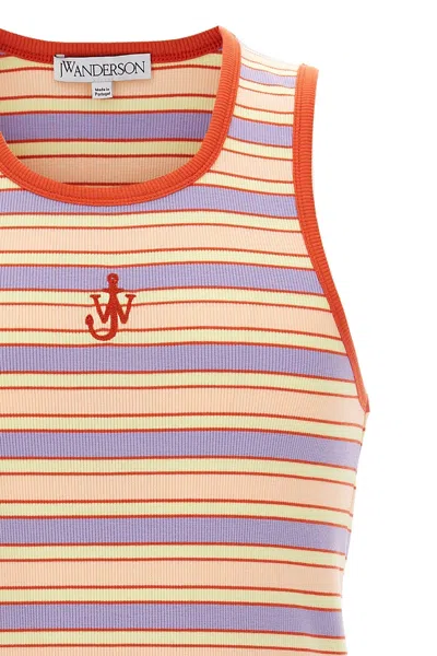 Jw Anderson J. W. Anderson Multicolored Striped Sleeveless Tank Top In Multicolor