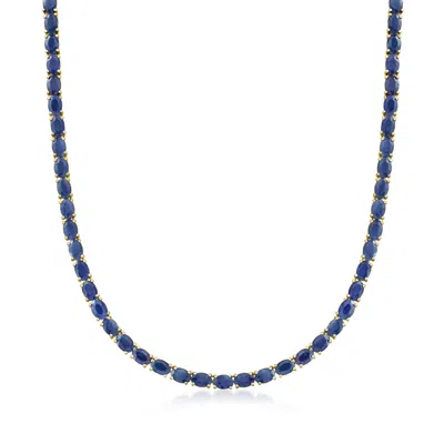 Ross-simons Sapphire Necklace In 18kt Gold Over Sterling In Multi