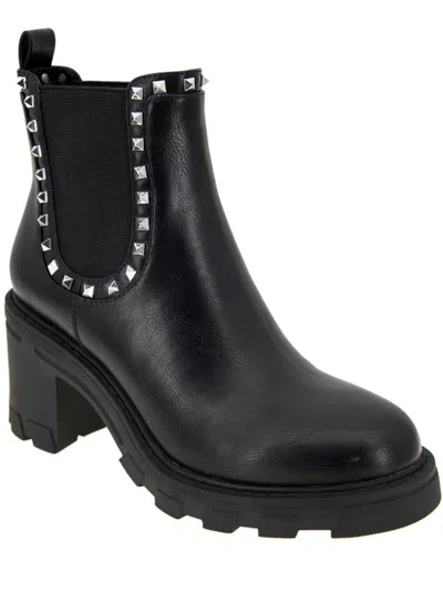 Bcbgeneration Trista Womens Leather Stretch Ankle Boots In Multi