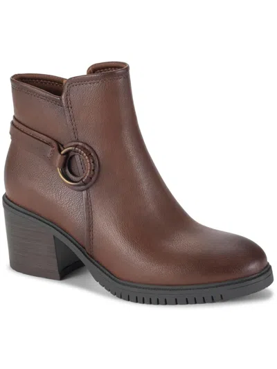 Baretraps Reggie Womens Faux Leather Almond Toe Ankle Boots In Multi