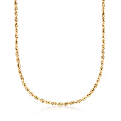 Ross-simons 5.5mm 14kt Yellow Gold Rope Chain Necklace In Multi