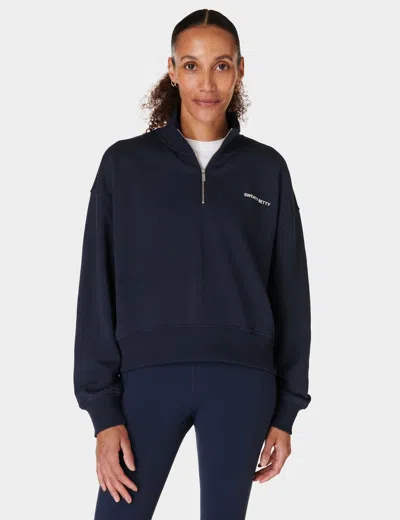 Sweaty Betty Revive Crop Half Zip In Blue