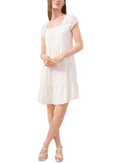 Riley & Rae Womens Tiered Short Mini Dress In Beige