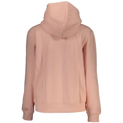 Calvin Klein Chic Pink Hooded Fleece Sweatshirt In Pink