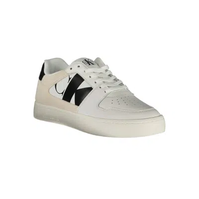 Calvin Klein White Polyester Sneaker In White