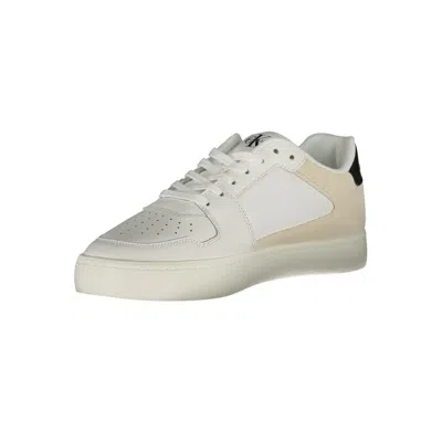 Calvin Klein White Polyester Sneaker In White