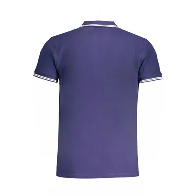 Cavalli Class Blue Cotton Men Polo Shirt In Blue