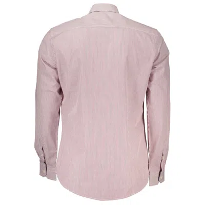 Harmont & Blaine Elegant Pink Narrow Fit Long Sleeve Shirt In Red