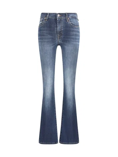 7 For All Mankind Flared Jeans In Blue
