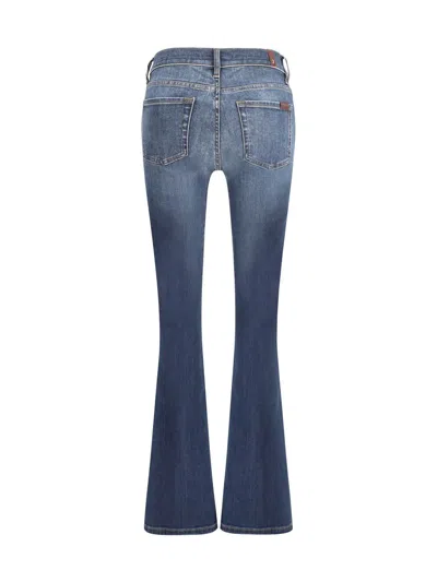7 For All Mankind Flared Jeans In Blue