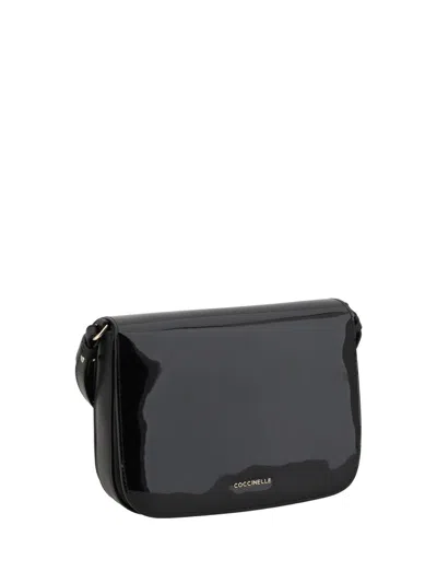 Coccinelle C-me Patent Shoulder Bag In Black