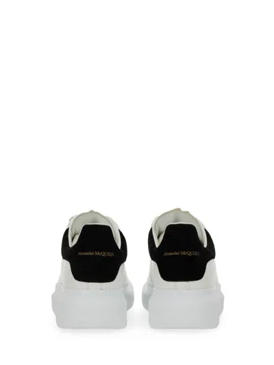 Alexander Mcqueen Oversize Sneakers In White And Beige Calf Leather In White