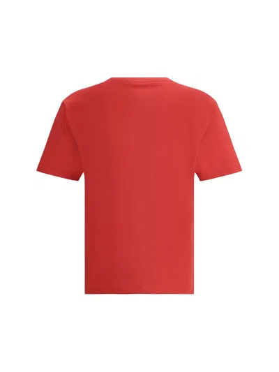 Valentino Crewneck Graphic Print T-shirt Logo In Red