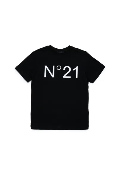 N°21 T-shirt In Jersey Con Logo In Black