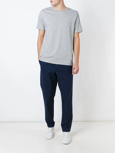 Shop Ami Alexandre Mattiussi Small Ami T-shirt - Grey