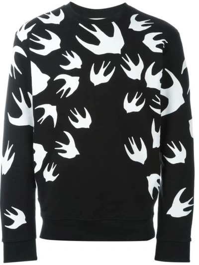 Mcq By Alexander Mcqueen Mcq Alexander Mcqueen Black And White Swallows Clean Sweatshirt