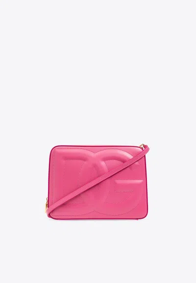 Dolce & Gabbana Small Dg Logo Camera Bag In Pink