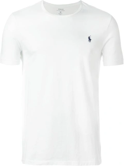 Polo Ralph Lauren Custom Fit Logo Cotton T-shirt, Heather Grey In White