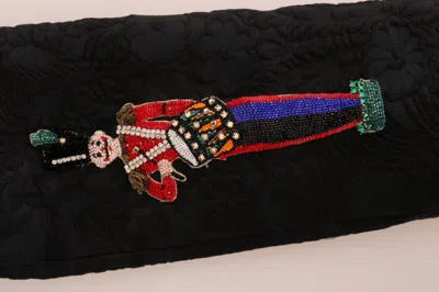 Dolce & Gabbana Black Brocade Blazer Jacket In Black