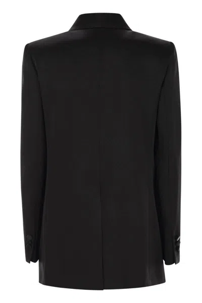 Max Mara Franz Wool Single-breasted Blazer In Black