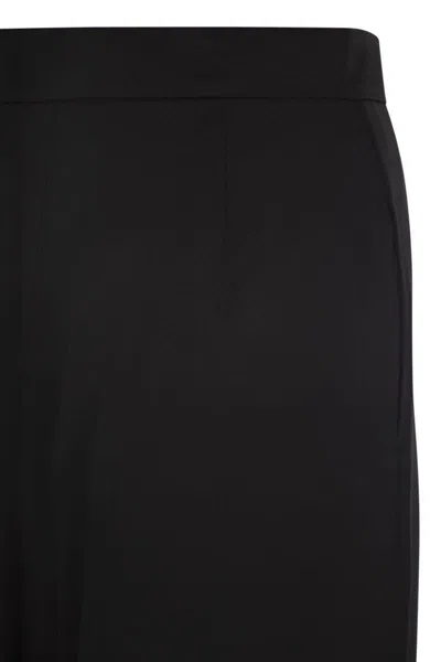 Max Mara Studio Ieti - Flowing Trousers In Envers Satin In Black