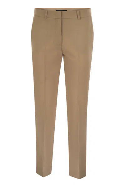 Weekend Max Mara Belt Loop Casual Pants In Beige