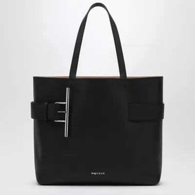 Alexander Mcqueen Alexander Mc Queen T Bar Leather Tote Bag In Black