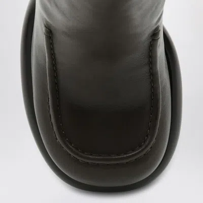Burberry Chelsea Wedge Boot In Dark Green Leather Women In Brown