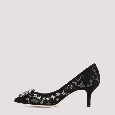 Dolce & Gabbana Bellucci 90 Crystal-embellished Pumps In Taormina Lace In Blue