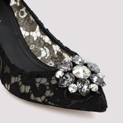 Dolce & Gabbana Bellucci 90 Crystal-embellished Pumps In Taormina Lace In Blue