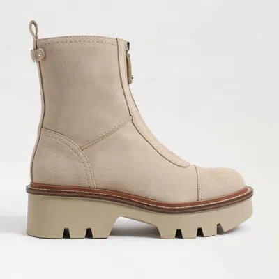 Sam Edelman Cooper Womens Leather Lugged Sole Chelsea Boots In White