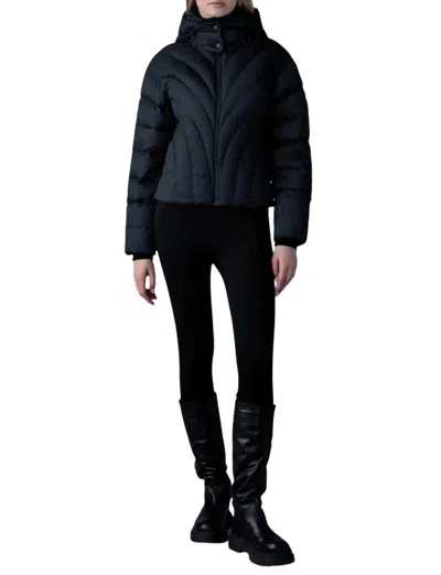 Mackage Women's Hope Softwash Rounded Quilt Puffer Down Jacket In Black In Black