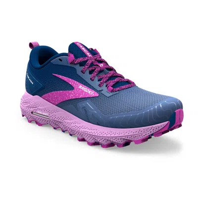 Brooks Women's Cascadia 17 Trail Running Shoes In Navy/purple/violet In Multi