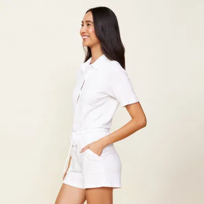 Monrow Bridal Supersoft Romper In White