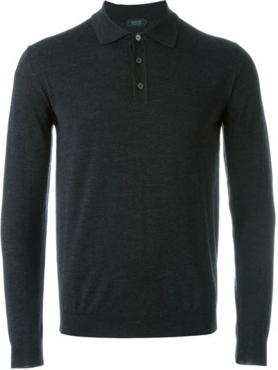 Shop Zanone Classic Collar Jumper In Grey