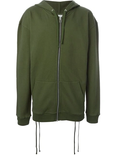 Faith Connexion Lace-up Side Hoodie In Green