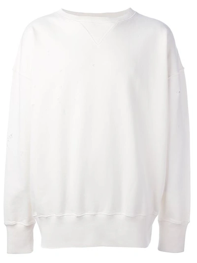 Faith Connexion Destroyed Sweatshirt In White