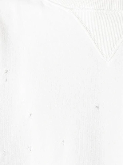 Shop Faith Connexion Destroyed Sweatshirt In White
