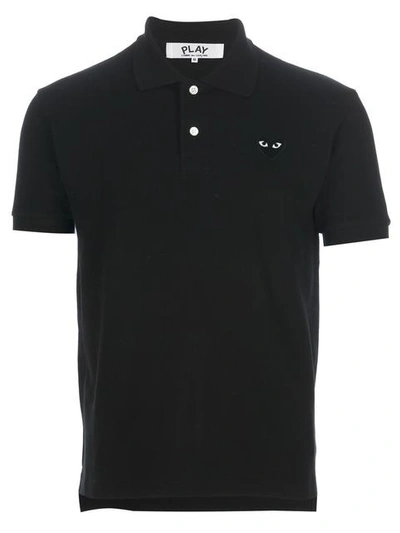 Comme Des Garçons Play Polo T-shirt With Black Emblem Tee Unisex