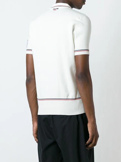 Shop Moncler Contrast Trim Polo Shirt