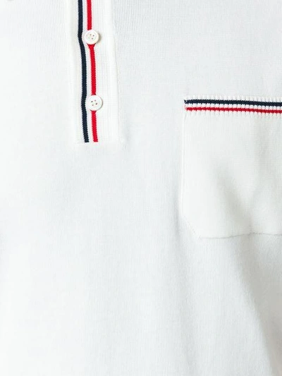 Shop Moncler Contrast Trim Polo Shirt