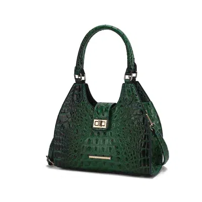 Mkf Collection By Mia K Ava Faux Crocodile-embossed Vegan Leather Women's Tote In Green
