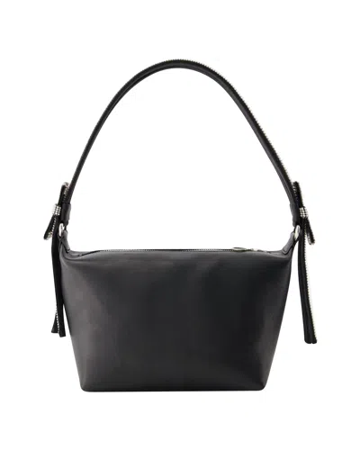 Juuls & Karats Double Bow Pouch - Kara - Leather - Black In Black