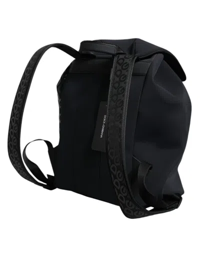 Pre-owned Dolce & Gabbana Black Dg Mania Neoprene Travel Back Pack Women's Bag ()