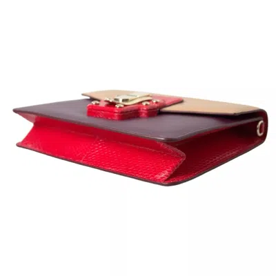 Pre-owned Dolce & Gabbana Multicolor Lucia Brushed Leather Crossbody Shoulder Women's Bag ()