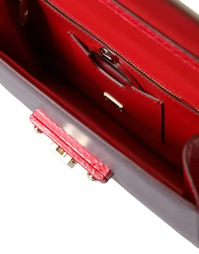 Pre-owned Dolce & Gabbana Multicolor Lucia Brushed Leather Crossbody Shoulder Women's Bag ()