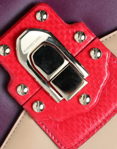 Pre-owned Dolce & Gabbana Multicolor Lucia Brushed Leather Crossbody Shoulder Women's Bag ()
