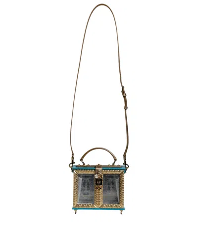 Pre-owned Dolce & Gabbana Multicolor Wood Leather Clutch Shoulder Women's Bag ()