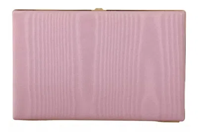 Pre-owned Dolce & Gabbana Pink Silk Gold Frame Clutch Evening Party Purse Women's Bag ()